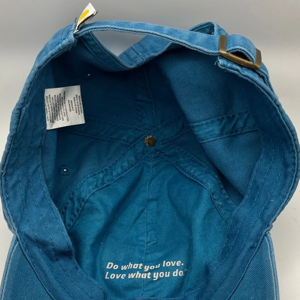 Life Is Good Sky Blue Baseball Hat with Pink Heart Patch